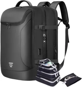 Travel Backpack for Men 50L Expandable Flight Approved Carry on Backpacks Luggage Suitcase for Travel Water Resistant 17.3 inch Laptop Backpack with 4 Packing Cubes