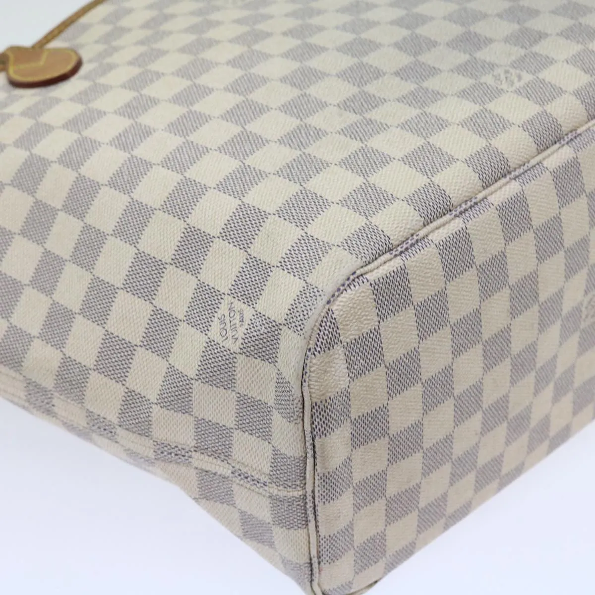 Trendy Inspired Louis Vuitton Damier Azur Neverfull Mm Tote Bag N41605 Lv Auth Yk8704