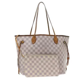 Trendy Inspired Louis Vuitton Damier Azur Neverfull Mm Tote Bag N41605 Lv Auth Yk8704