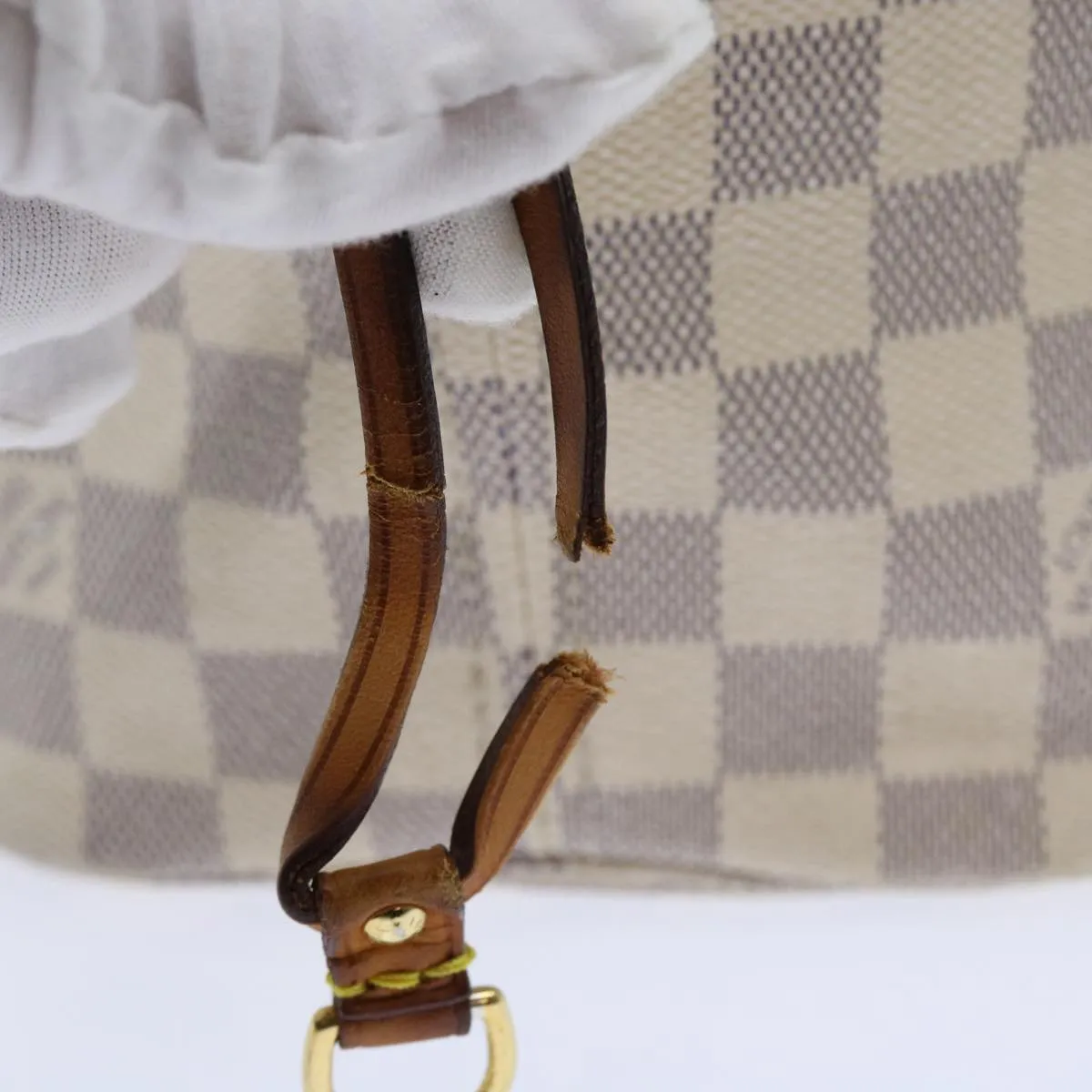 Trendy Inspired Louis Vuitton Damier Azur Neverfull Mm Tote Bag N41605 Lv Auth Yk8704