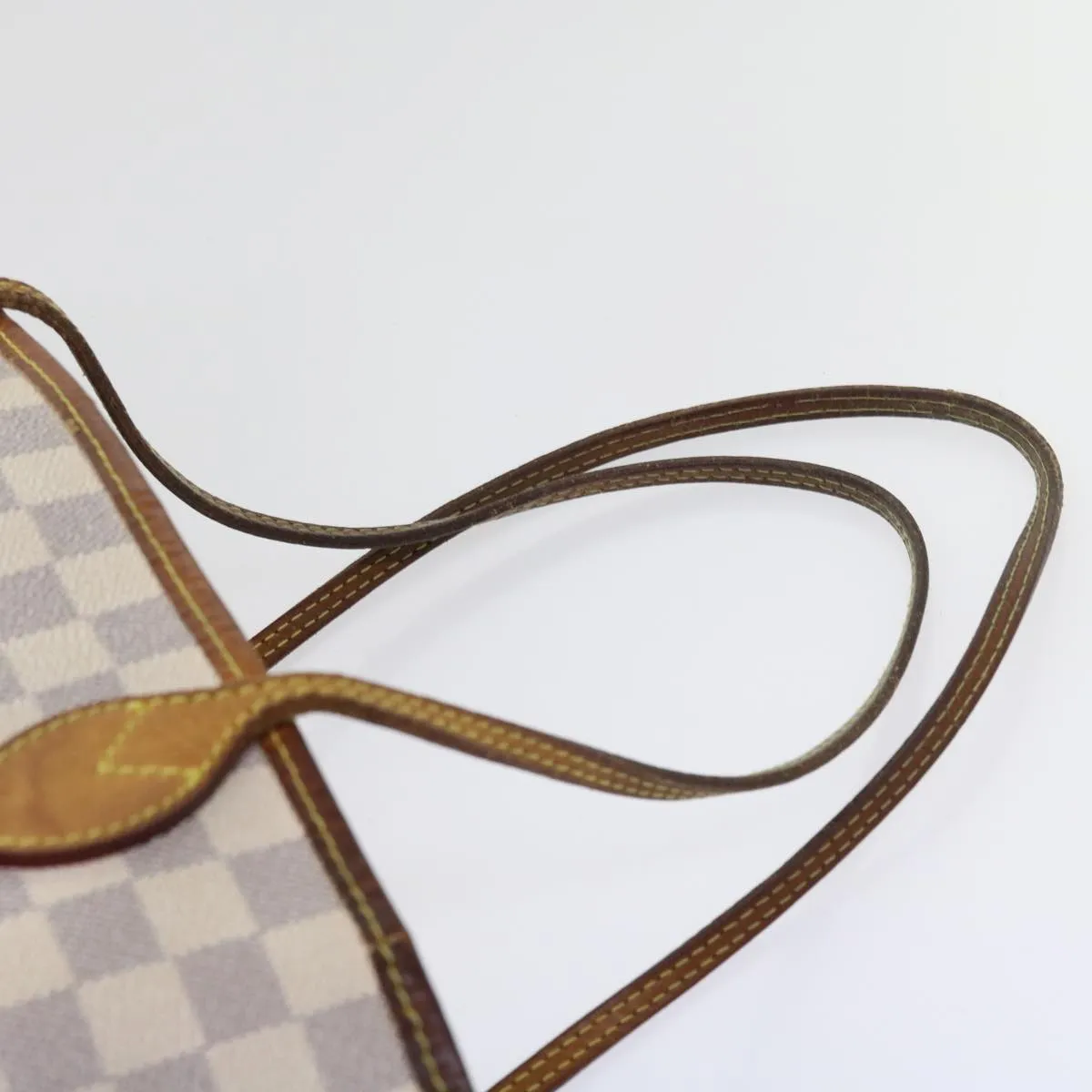 Trendy Inspired Louis Vuitton Damier Azur Neverfull Mm Tote Bag N41605 Lv Auth Yk8704