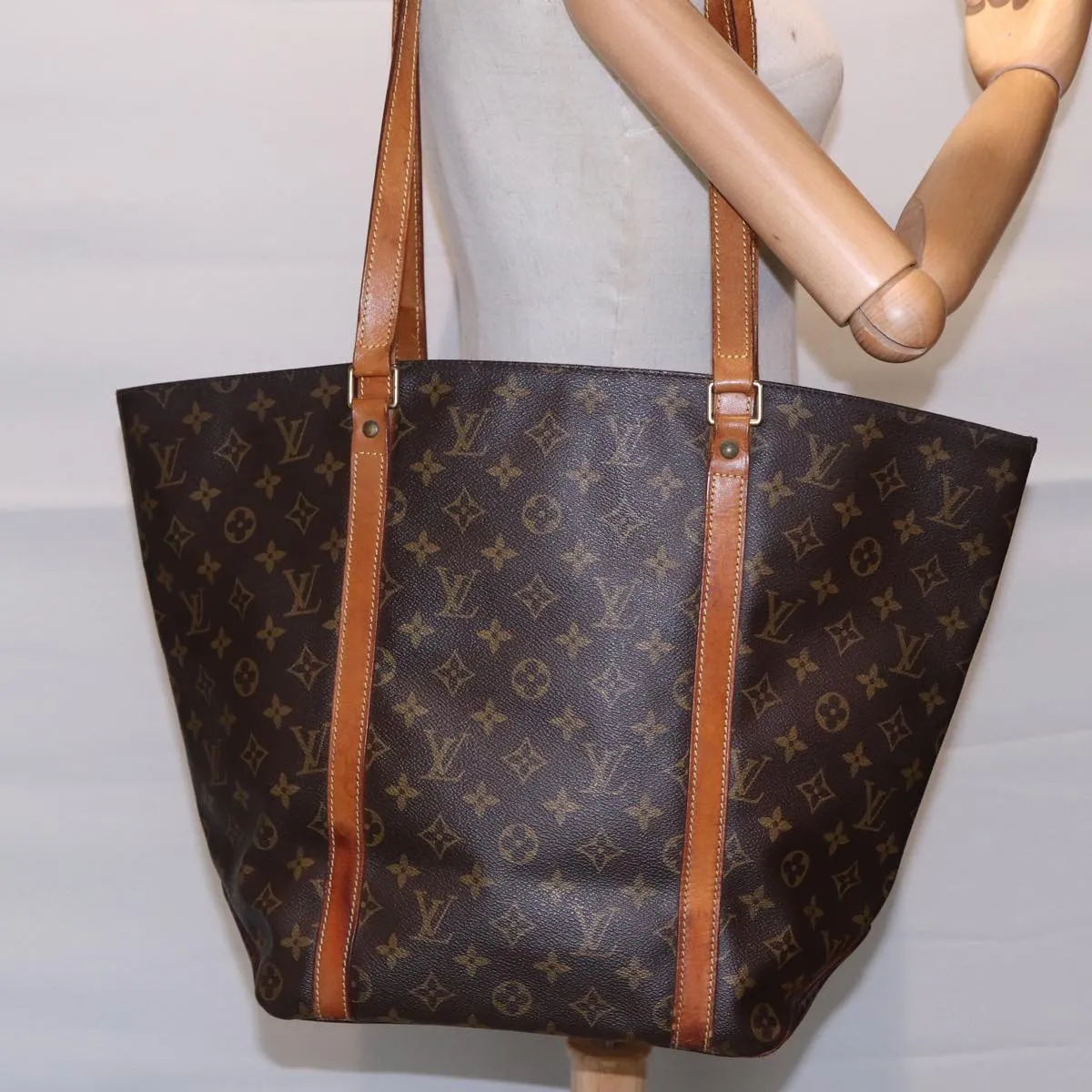 Trendy Inspired Louis Vuitton Monogram Sac Shopping Tote Bag M51108 Lv Auth 86034