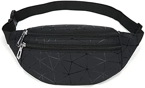 Waist Bag for Women & Men Holographic Fanny Pack Bum Bag with Adjustable Belt.