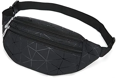 Waist Bag for Women & Men Holographic Fanny Pack Bum Bag with Adjustable Belt.