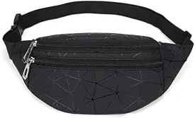 Waist Bag for Women & Men Holographic Fanny Pack Bum Bag with Adjustable Belt.